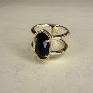 Kendra Scott Double Band Black Ring Size 6